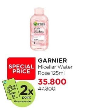 Promo Harga Garnier Micellar Water Rose 125 ml - Watsons