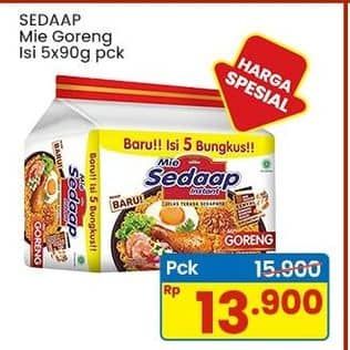 Promo Harga Sedaap Mie Goreng Original per 5 pcs 90 gr - Indomaret