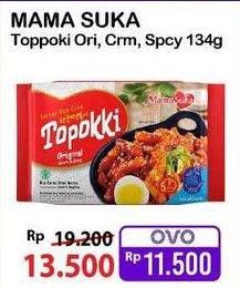 Promo Harga Mamasuka Topokki Instant Ready To Cook Spicy, Original, Creamy 134 gr - Alfamart