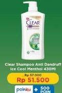 Promo Harga CLEAR Shampoo Ice Cool Menthol 480 ml - Indomaret