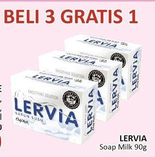 Promo Harga LERVIA Bar Soap Milk 90 gr - Alfamidi