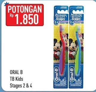 Promo Harga ORAL B Toothbrush Stages For Kid Stages 2, Stages 4 1 pcs - Hypermart