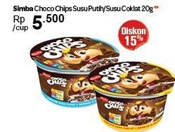 Promo Harga SIMBA Cereal Choco Chips Susu Putih, Susu Coklat 20 gr - Carrefour
