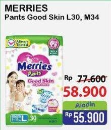 Promo Harga Merries Pants Good Skin L30, M34 30 pcs - Alfamart