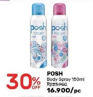 Promo Harga POSH Perfumed Body Spray 150 ml - Guardian