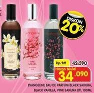 Promo Harga Evangeline Eau De Parfume Black Sakura, Black Vanilla, Pink Sakura 100 ml - Superindo