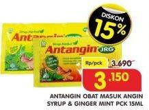 Promo Harga ANTANGIN Obat Masuk Angin Syrup, Ginger Mint 15 ml - Superindo