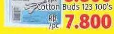 Promo Harga CHOICE L Cotton Buds 123 100 pcs - LotteMart