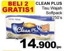 Promo Harga CLEAN PLUS Tissue Soft Pack 250 pcs - Giant