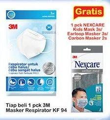 Promo Harga 3M NEXCARE Masker Kesehatan Respirator KF94  - Indomaret