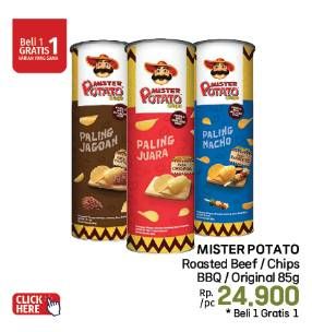 Promo Harga Mister Potato Snack Crisps Original, Roasted Beef 85 gr - LotteMart