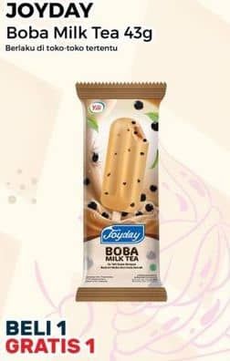 Promo Harga Joyday Ice Cream Stick Boba Milk Tea 48 gr - Alfamart