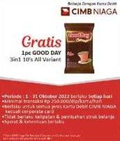 Promo Harga Good Day Instant Coffee 3 in 1 All Variants per 10 sachet 20 gr - Alfamidi