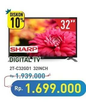 Promo Harga Sharp 2T-C32GD1500i  - Hypermart