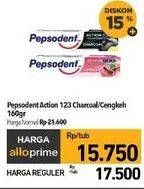 Promo Harga Pepsodent Pasta Gigi Action 123 Charcoal, Cengkeh 160 gr - Carrefour