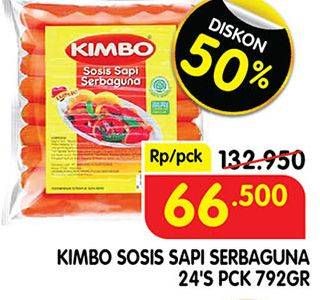 Promo Harga KIMBO Sosis Sapi Serbaguna 24 pcs - Superindo