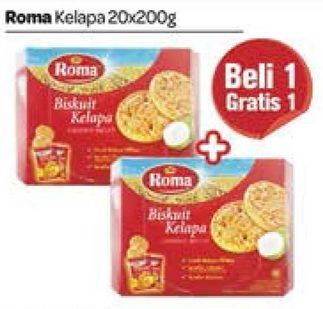 Promo Harga ROMA Biskuit Kelapa per 20 pcs 200 gr - Carrefour