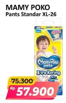 Promo Harga Mamy Poko Pants Xtra Kering XL26 26 pcs - Alfamart