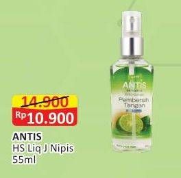 Promo Harga ANTIS Hand Sanitizer Jeruk Nipis 55 ml - Alfamart