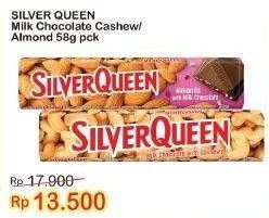 Promo Harga Silver Queen Chocolate Cashew, Almonds 58 gr - Indomaret