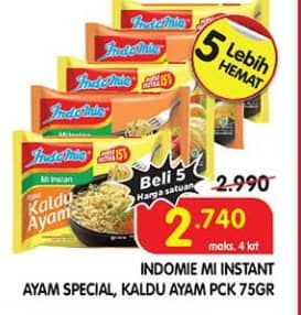 Promo Harga Indomie Mi Kuah Ayam Spesial, Kaldu Ayam 65 gr - Superindo