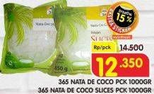 Promo Harga 365 Nata De Coco Slices 1000 gr - Superindo