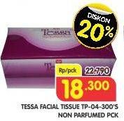Promo Harga TESSA Facial Tissue Tp04, Non Parfumed 300 pcs - Superindo