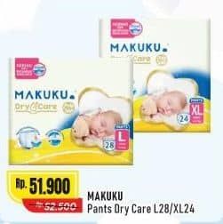 Promo Harga Makuku Dry & Care Celana L28, XL24 24 pcs - Alfamart