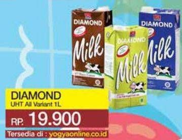 Promo Harga Diamond Milk UHT All Variants 1000 ml - Yogya