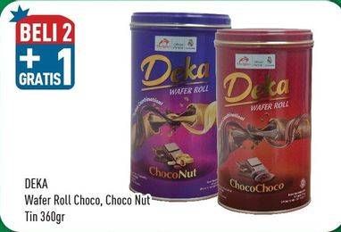 Promo Harga DUA KELINCI Deka Wafer Roll Choco, Choco Nut 360 gr - Hypermart