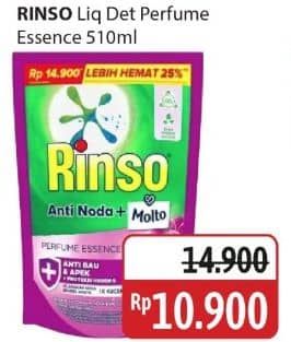 Promo Harga Rinso Liquid Detergent + Molto Purple Perfume Essence 565 ml - Alfamidi