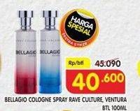 Promo Harga BELLAGIO Spray Cologne (Body Mist) Rave Culture, Ventura 100 ml - Superindo
