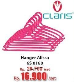 Promo Harga CLARIS Hanger Alissa 0160 6 pcs - Hari Hari