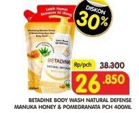 Promo Harga BETADINE Body Wash Natural Defense Manuka Honey 400 ml - Superindo