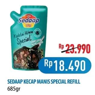 Promo Harga Sedaap Kecap Manis Kedelai Hitam Special 685 ml - Hypermart