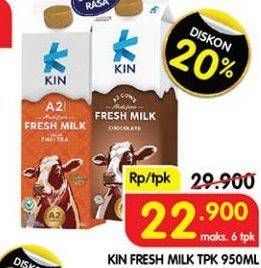 Promo Harga KIN Fresh Milk All Variants 950 ml - Superindo