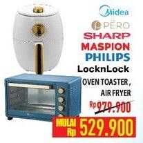 Promo Harga MIDEA/ PERO/ SHARP/ MASPION/ PHILIPS/ LOCK & LOCK Oven Toaster, Air Fryer  - Hypermart