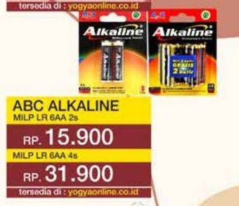 Promo Harga ABC Battery Alkaline LR6/AA 4 pcs - Yogya