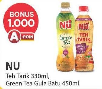 Promo Harga NU GREEN TEA Minuman Teh 450ml/Teh Tarik 330ml  - Alfamart