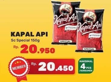 Promo Harga Kapal Api Kopi Bubuk Special 165 gr - Yogya