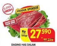 Promo Harga Daging Has Dalam (Tenderloin) per 100 gr - Superindo