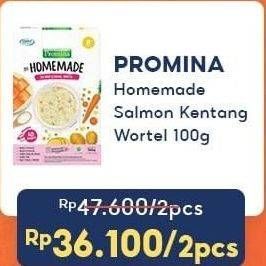 Promo Harga PROMINA Bubur Bayi Homemade Salmon Kentang Wortel 100 gr - Indomaret
