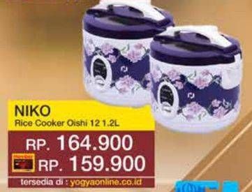 Promo Harga Niko Rice Cooker Oishi Batik 1200 ml - Yogya
