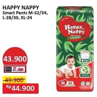 Promo Harga Happy Nappy Smart Pantz Diaper L28, L30, M32, M34, XL24 24 pcs - Alfamart