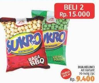 Promo Harga DUA KELINCI Kacang Sukro All Variants per 2 pouch 70 gr - LotteMart