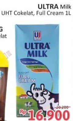 Promo Harga Ultra Milk Susu UHT Coklat, Full Cream 1000 ml - Alfamidi