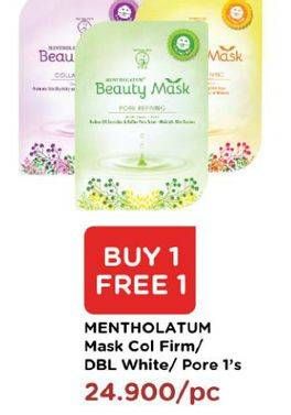 Promo Harga MENTHOLATUM Beauty Mask Collagen, White, Pore  - Watsons