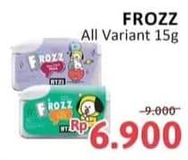 Promo Harga Frozz Candy All Variants 15 gr - Alfamidi