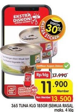 Promo Harga 365 Tuna Kaleng All Variants 185 gr - Superindo