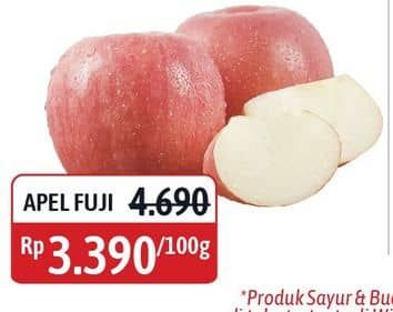 Promo Harga Apel Fuji per 100 gr - Alfamidi